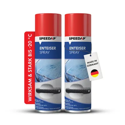 Produktbild von SPEEDAP Scheibenenteiser Spray 500ml - 2er Pack | Das ideale Auto Zubehör für den Winter | Schützt erheblich vor Wiedervereisung | zuverlässiges Sprühverhalten | Wirksamkeit bis -20°C