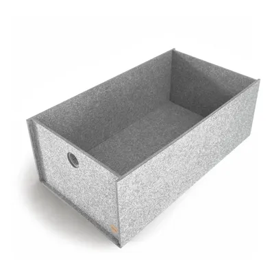 Produktbild von Aufbewahrungsbox CARGA Filz 35 x 18 x 20 cm ohne Deckel in hellgrau meliert