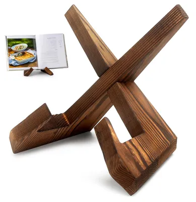 Productafbeelding van Kookboekstandaard - Hout - 23 x 21 x 17 cm - Boekenhouder - Recepthouder