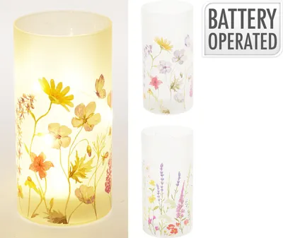 Produktbild von LED Windlicht Blumenwiese DEKO