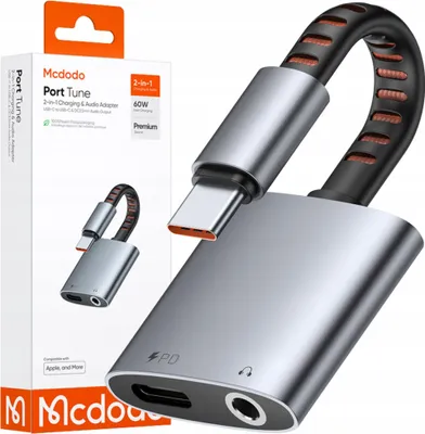Image de Mcdodo Adaptateur USB-C vers USB-C + câble mini-jack 3,5 mm OTG