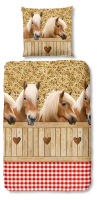 Produktbild von Duvet cover Good Morning 135x200 + 1* 80x80 cm - Haflinger horses