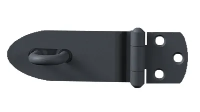 Image de Alberts 348243 loquet de sécurité Ovado, galvanisé, revêtement plastique gris graphite, taille 100 x 38 mm, jeu de 3 pièces