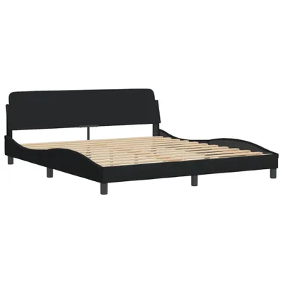 Produktbild von Bettgestell "Dover" Schwarz 180x200 cm Stoff