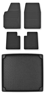 Productafbeelding van Rubberen automatten + kofferbakmat voor Mercedes-Benz ML W164 2005-2011 – 5-delig, zwart, op maat – Wielganizator Semi-Universal