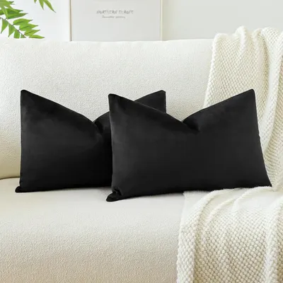 Produktbild von Samtbezüge für Kissen, 40 x 60 cm, dekorative Kissenbezüge, weiche Lendenkissenbezüge, Couch- und Wohnraumdekoration, Kissenbezüge für Sofa und Schlafzimmer