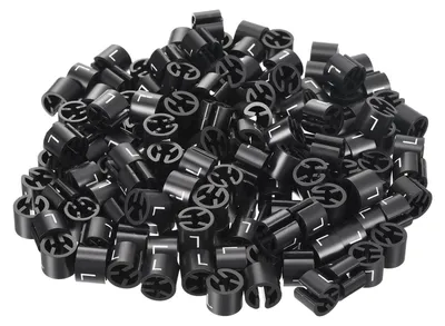 Kleiderbügel-Etiketten L, 3 mm, schwarz, 150 Stück