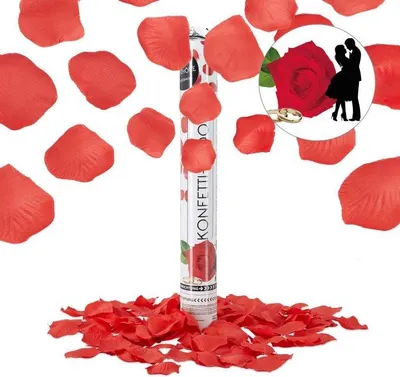 Produktbild von Konfettikanone rote Rosenblätter