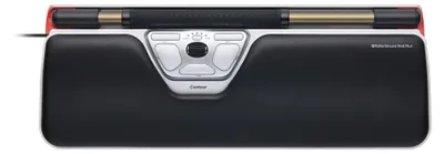 Produktbild von Contour Design RollerMouse Red Plus, Wired, Optisch, USB Typ-C, 2800 DPI, Schwarz, Silber