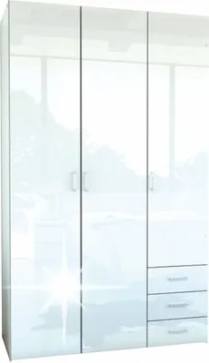 Produktbild von Kondela Kleiderschrank Gwen 70427 3D - Weiß Hochglanz
