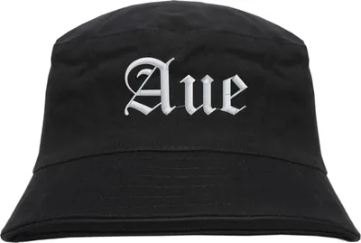 Produktbild von Aue Fischerhut - Altdeutsch - bestickt -  Bucket Hat Anglerhut Hut S/M Schwarz
