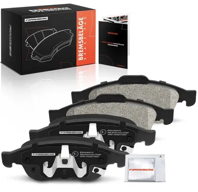 Immagine prodotto di 4 pastiglie freno anteriori - Kit pastiglie freno - Per Fiat 500X / Jeep Renegade SUV 1.2 dal 2014 - A basso contenuto di metallo - Sostituisce i codici 77368048 e 77367369