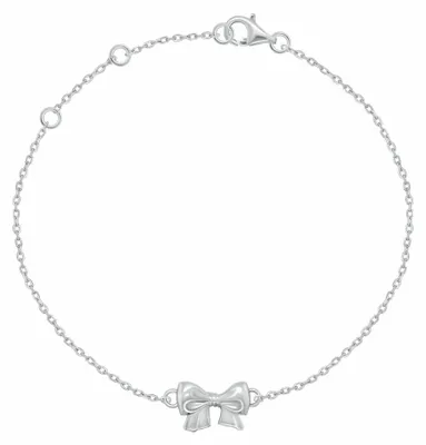 Produktbild von Minimalistisches Silberarmband mit Schleife BRC188W