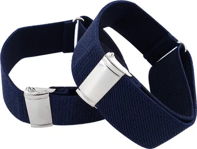Immagine prodotto di axy® 1 paio di polsini per camicia da uomo - portamaniche - fascia per maniche - elastico e taglia regolabile-nero blu