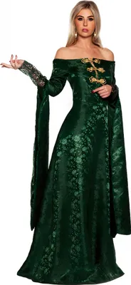 Produktbild von Grünes Renaissance Königin Kostümkleid für Damen für Fasching & Motto Party Größe: L