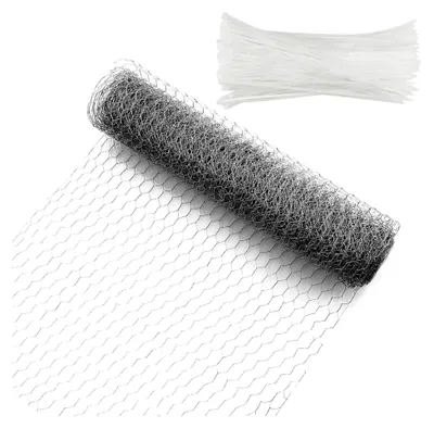 Produktbild von Kaninchendraht, 0,4 m x 7 m, verzinkter Drahtzaun für Tiere und Garten