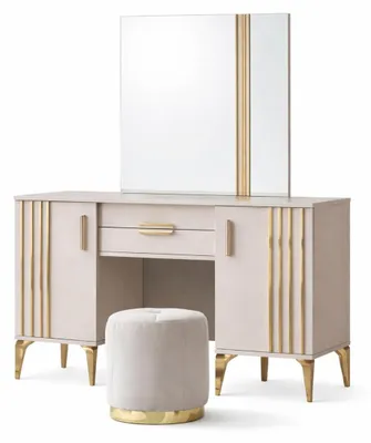 Produktbild von Eleganter Frauentisch Designer Schminktisch Holz Frisiertisch