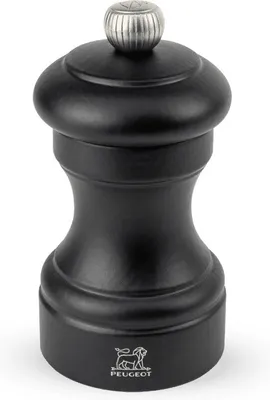 Produktbild von PEUGEOT Pfeffermühle BISTRO 10cm Schwarz Matt Buchenholz Stahlmahlwerk Klein