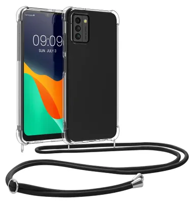 Produktbild von kwmobile Necklace Case kompatibel mit Nokia G22 Hülle - Silikon Cover mit Handykette - Band Handyhülle Transparent