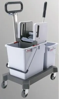 Produktbild von Fahreimer mit Vertikalpresse 25l blau