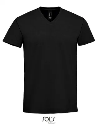 Zdjęcie produktu dla SOLs 02940 | Koszulka męska Imperial V-Neck - 190 Jersey - Kolor: Głęboka czerń - Rozmiar: L