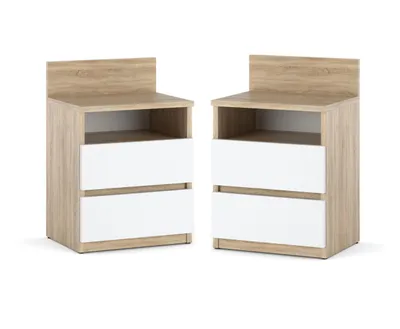 Two identical nightstands are shown against a white background.