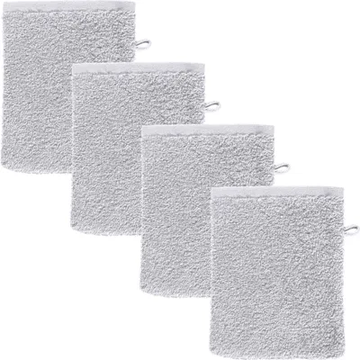 Produktbild von REDBEST Waschhandschuh Oceanside" 4er-Pack silber 16x21 cm"