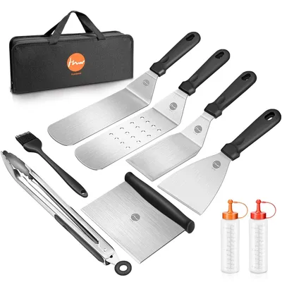 Imagen del producto de Conjunto de 9 utensilios de acero inoxidable para parrilla de la marca Solidchoice