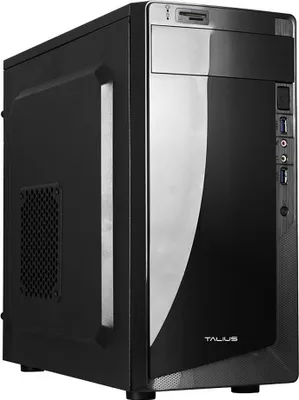 Produktbild von TALIUS Denver, Micro Tower, PC, Schwarz, micro ATX, Stahl, 21 cm