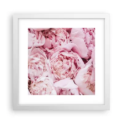 Produktbild von Gerahmtes Poster - Weißer Rahmen - Blumenstrauß Blumen Rosa - 30x30 cm - Wand Bild - Wanddeko - Wandbilder - Kunstposter - Wandposter - Bilderrahmen - Bilder - Kunstdruck - P2WAC30x30-5001