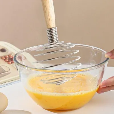Obrázek produktu pro Ruční šlehač na vejce z nerezové oceli, ruční mixér z kovu, mixér na těsto, kuchyňský pomocník