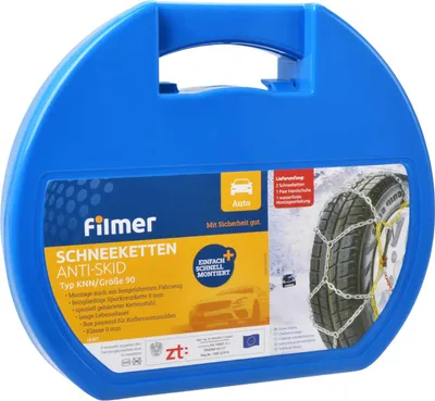 Zdjęcie produktu dla Łańcuchy śniegowe Anti-Skid KNN 90 Akcesoria samochodowe Wyposażenie zimowe Filmer 18617