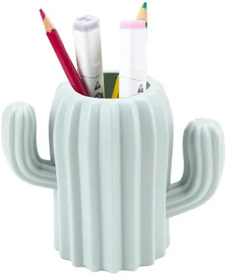 Produktbild von Grüner Kaktus Halter für Stifte, Kugelschreiber, Pinsel, Büro, Schreibtisch, Kunststoff