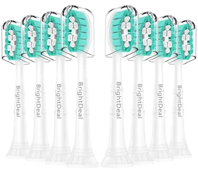 Productafbeelding van Vervangende Opzetborstels Compatibel met Sonische Tandenborstels - 8 Stuks Wit