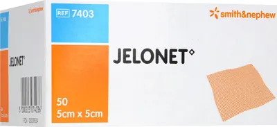 Image de Jelonet, 5 x 5cm Paquet : 50 pièces | Paquet (50 pièces)