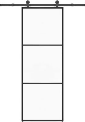 Produktbild von Schiebetür mit Beschlag 76x205 cm ESG-Glas & Aluminium
