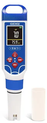 Produktbild von Salzgehaltmesser Salzmessgerät Salzprüfer - 5-in-1 - Digital - Schwimmbad und Aquarium