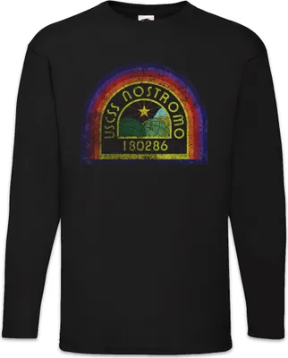 Produktbild von Urban Backwoods USCSS Nostromo Patch, Langarm T-Shirt, Farbe: Schwarz, Größe: L