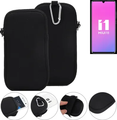 Produktbild von K-S-Trade Neopren-Hülle Handyhülle kompatibel mit Xiaomi Mi Note 10 Pro Schutzhülle Neoprenhülle Sleeve Schutz-Hülle Gürtel Tasche Case Holster