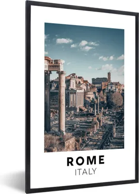 Produktbild von MuchoWow® Gerahmtes Poster Italien - Rom - Architektur 60x90 cm - Poster mit Schwarzem Bilderrahmen Wandposter Rahmen Foto Bilder - Kunst