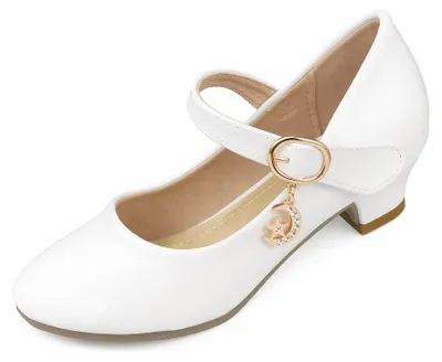 Productafbeelding van Elzusha - Elegante Mary Jane Schoenen voor Meisjes met Blokhak - Wit