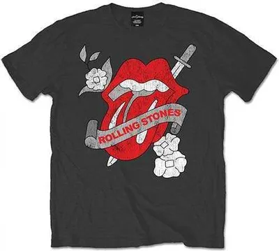 Produktbild von Rolling Stones Vintage Tattoo Charcoal Herren T Shirt: XXL