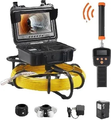 Obrázek produktu pro Kamera pro inspekci potrubí s lokalizátorem 512 Hz - 9palcový displej - vodotěsná (IP68) pro kontrolu potrubí