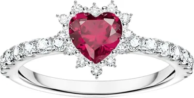 Produktbild von Thomas Sabo Ring Damen Romance Herz Rot Silber TR2484-013-10 Gr. 56