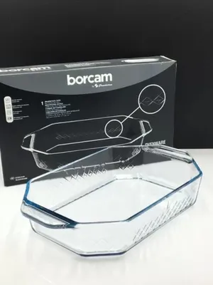 Zdjęcie produktu dla Pasabahce Borcam Premium prostokątne naczynie żaroodporne, naczynie do zapiekania żaroodporne, rodzinny obiad 2,7L