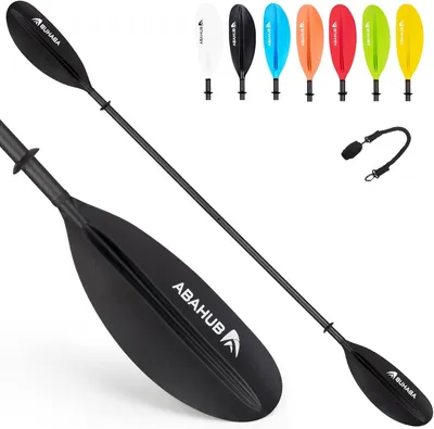 Produktbild von Kajakpaddel Carbon, 230 cm, Doppelpaddel, mit Paddelleine, für Kajak und Kanu