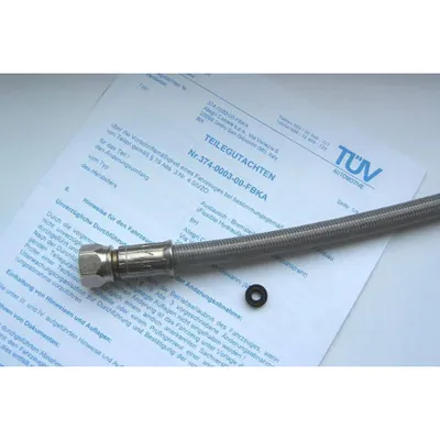 Zdjęcie produktu dla Hamulce Przewód hamulcowy w oplocie stalowym, powlekany tworzywem sztucznym, 120 cm
