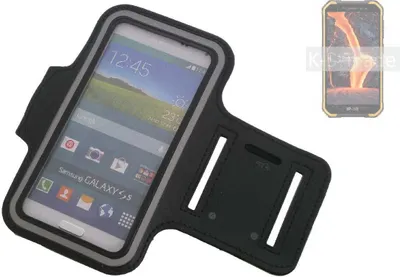 Produktbild von Kompatibel mit Ulefone Armor X6 Pro Neopren Jogging Armband Sportarmband Oberarmband schwarz kompatibel mit Ulefone Armor X6 Pro mit Reflektor
