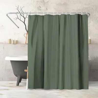 Produktbild von Famanu Duschvorhang 180 x 200 cm wasserabweisend - grün