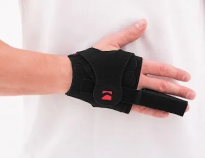 Produktbild von Reh4Mat Dupuytren Fingerorthese - S - Rechts - Schwarz